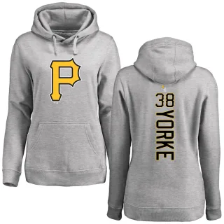 Women's Pittsburgh Pirates Nick Yorke Ash Backer Pullover Hoodie