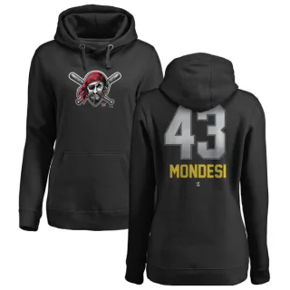 Women's Pittsburgh Pirates Raul Mondesi Black Branded Midnight Mascot Pullover Hoodie -