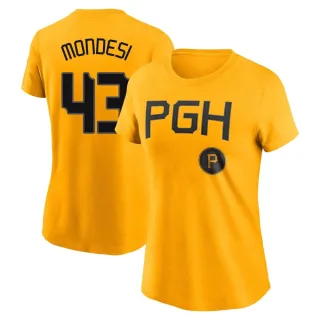 Women's Pittsburgh Pirates Raul Mondesi Gold 2023 City Connect T-Shirt