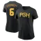 Women's Pittsburgh Pirates Rennie Stennett Black 2023 City Connect Wordmark T-Shirt