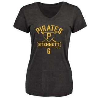 Women's Pittsburgh Pirates Rennie Stennett Black Base Runner T-Shirt