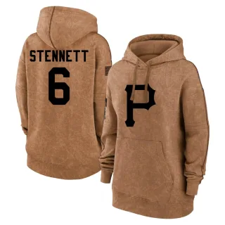 Women's Pittsburgh Pirates Rennie Stennett Brown 2023 Salute to Service Pullover Hoodie