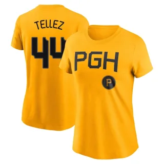 Women's Pittsburgh Pirates Rowdy Tellez Gold 2023 City Connect T-Shirt