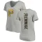 Women's Pittsburgh Pirates Trey Cabbage Ash Backer Slim Fit T-Shirt