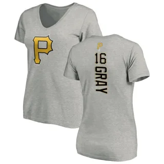 Women's Pittsburgh Pirates Tristan Gray Gray Backer Slim Fit T-Shirt Ash