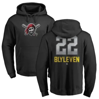 Youth Pittsburgh Pirates Bert Blyleven Black Branded Midnight Mascot Pullover Hoodie -