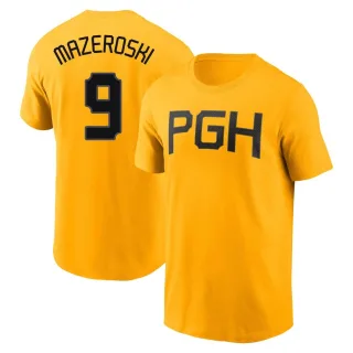 Youth Pittsburgh Pirates Bill Mazeroski Gold 2023 City Connect T-Shirt