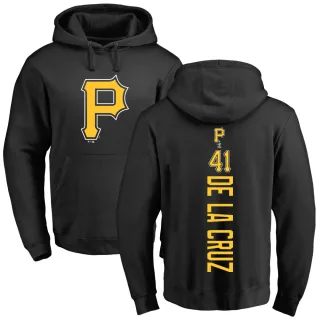 Youth Pittsburgh Pirates Bryan De La Cruz Black Backer Pullover Hoodie