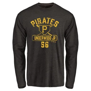 Youth Pittsburgh Pirates Duane Underwood Jr. Black Base Runner Long Sleeve T-Shirt