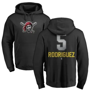 Youth Pittsburgh Pirates Endy Rodriguez Black Branded Midnight Mascot Pullover Hoodie -