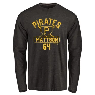 Youth Pittsburgh Pirates Isaac Mattson Black Base Runner Long Sleeve T-Shirt