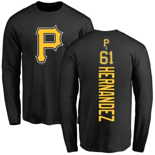 Youth Pittsburgh Pirates Jose Hernandez Black Backer Long Sleeve T-Shirt