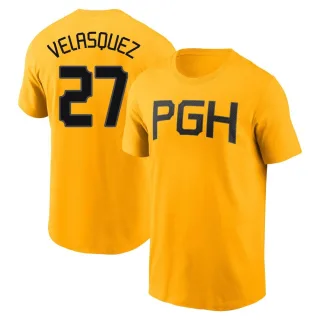 Youth Pittsburgh Pirates Vince Velasquez Gold 2023 City Connect T-Shirt