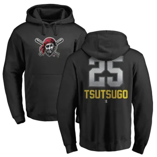 Youth Pittsburgh Pirates Yoshi Tsutsugo Black Branded Midnight Mascot Pullover Hoodie -